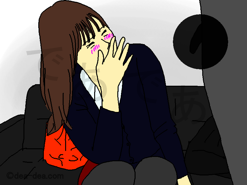 男性の小さいイチモツをみて笑い出す人妻のイラスト