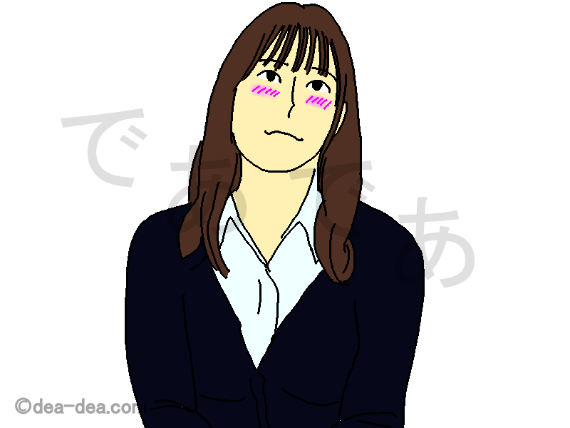 キラキラした目で男性のイチモツを見る人妻のイラスト